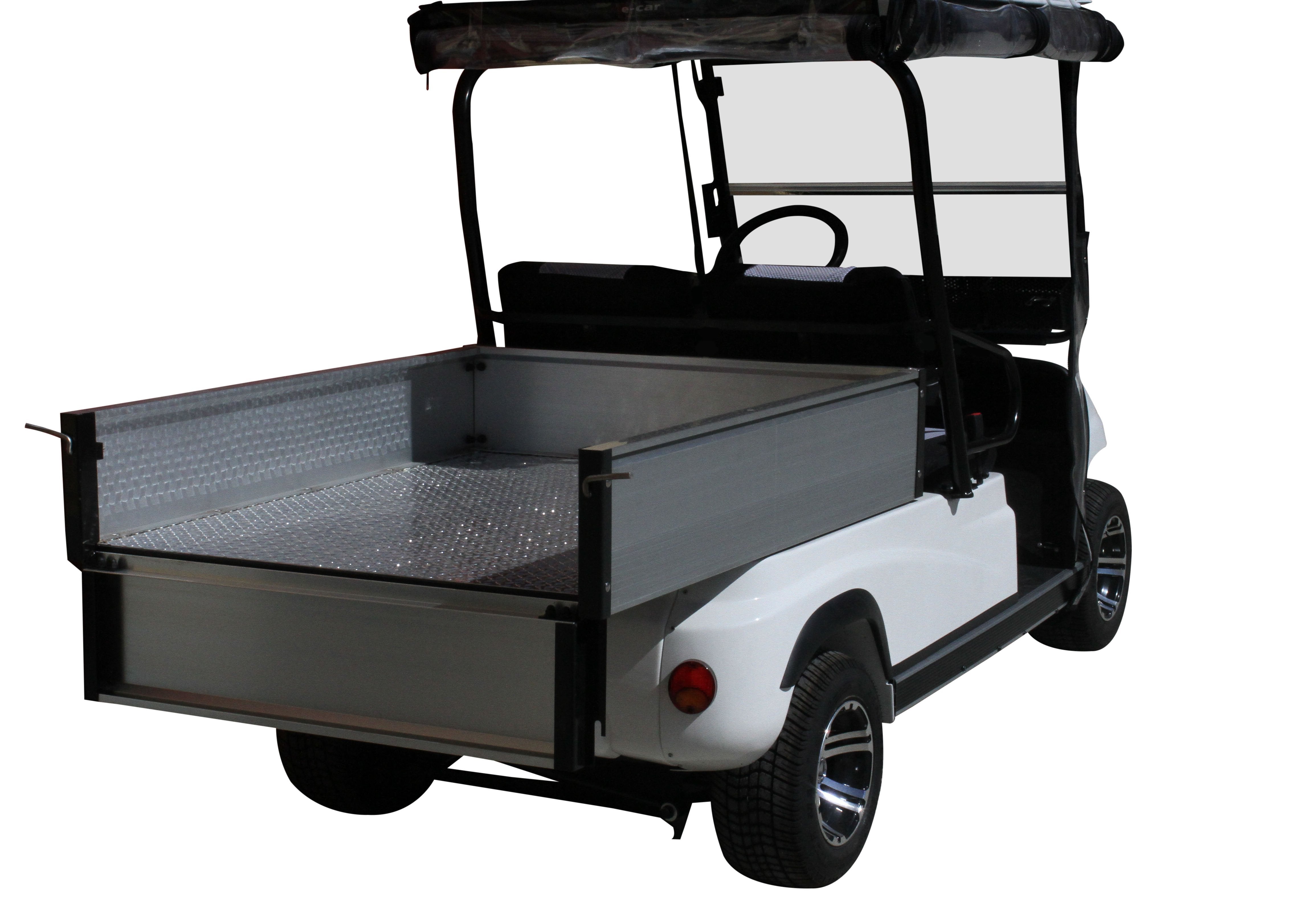 Rear Tray Photo White ECAR LT-A2.AH2 - 2 Seat Utility Electric Cart Buggy Rear Tray Transport