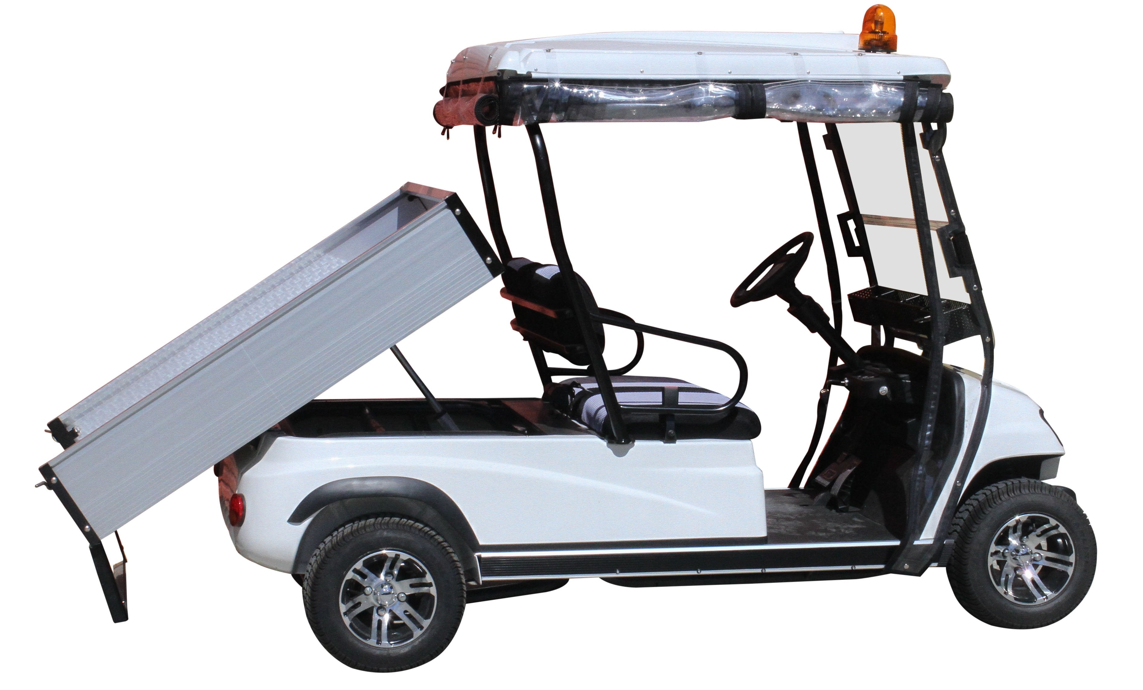 Tipper Tray White ECAR LT-A2.AH2 - 2 Seat Utility Electric Cart Buggy Rear Tray Transport